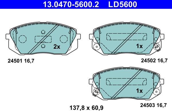 ATE 13.0470-5600.2 - Bremžu uzliku kompl., Disku bremzes ps1.lv