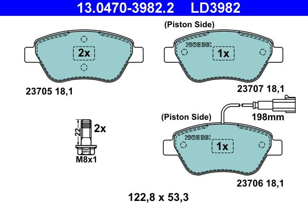 ATE 13.0470-3982.2 - Bremžu uzliku kompl., Disku bremzes ps1.lv