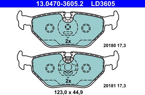 ATE 13.0470-3605.2 - Bremžu uzliku kompl., Disku bremzes ps1.lv