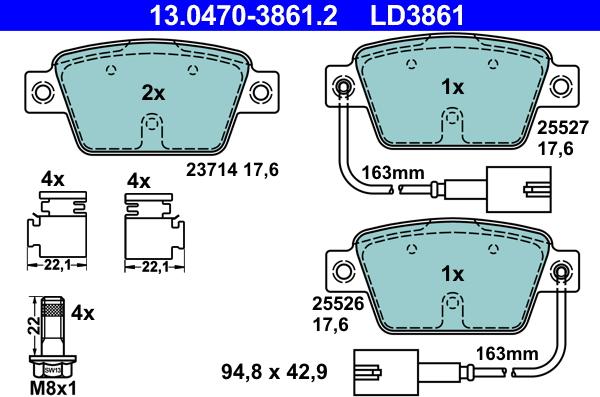 ATE 13.0470-3861.2 - Bremžu uzliku kompl., Disku bremzes ps1.lv