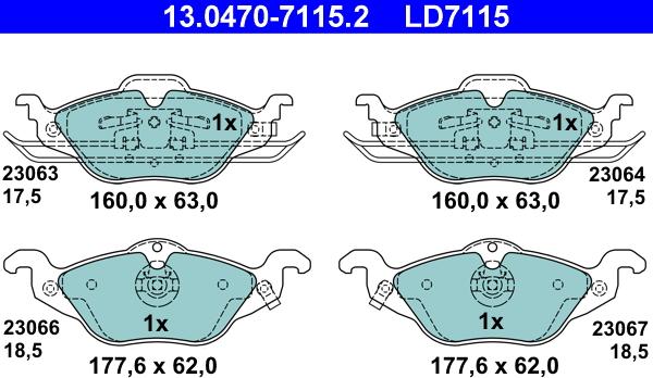 ATE 13.0470-7115.2 - Bremžu uzliku kompl., Disku bremzes ps1.lv