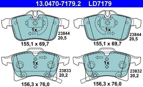 ATE 13.0470-7179.2 - Bremžu uzliku kompl., Disku bremzes ps1.lv