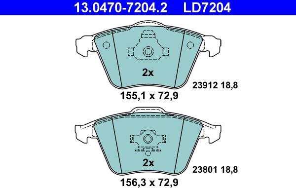 ATE 13.0470-7204.2 - Bremžu uzliku kompl., Disku bremzes ps1.lv