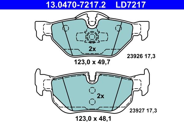 ATE 13.0470-7217.2 - Bremžu uzliku kompl., Disku bremzes ps1.lv