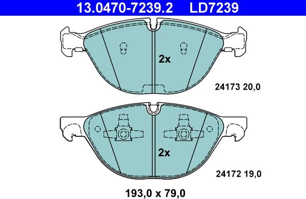 ATE 13.0470-7239.2 - Bremžu uzliku kompl., Disku bremzes ps1.lv