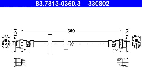 ATE 83.7813-0350.3 - Bremžu šļūtene ps1.lv