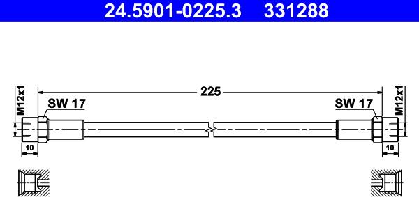 ATE 24-5901-0225-3 - Sajūga šļūtene ps1.lv