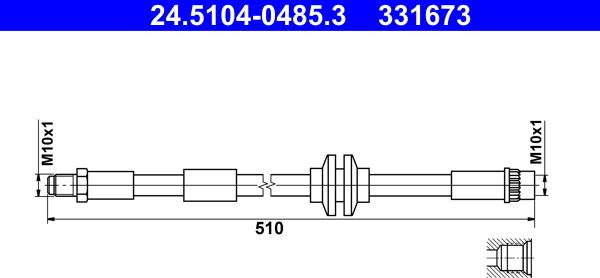 ATE 24.5104-0485.3 - Bremžu šļūtene ps1.lv