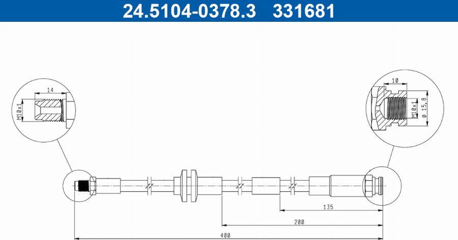 ATE 24.5104-0378.3 - Bremžu šļūtene ps1.lv