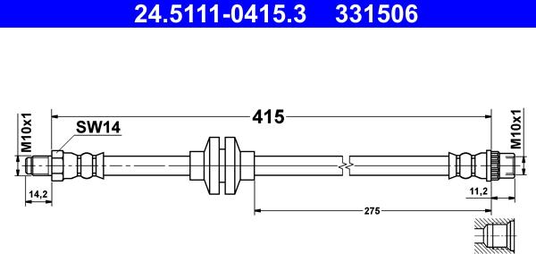 ATE 24.5111-0415.3 - Bremžu šļūtene ps1.lv