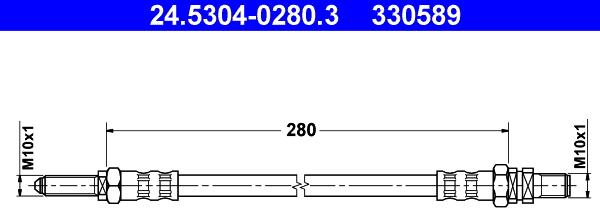 ATE 24.5304-0280.3 - Bremžu šļūtene ps1.lv