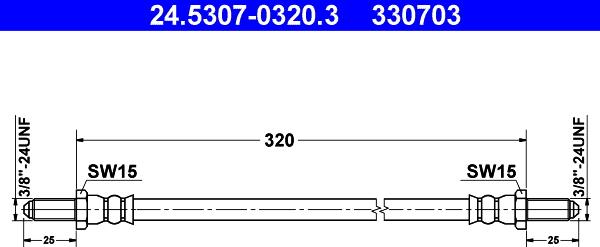 ATE 24.5307-0320.3 - Bremžu šļūtene ps1.lv