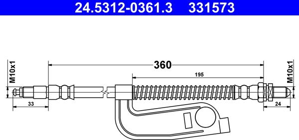 ATE 24.5312-0361.3 - Bremžu šļūtene ps1.lv