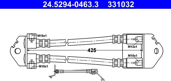 ATE 24.5294-0463.3 - Bremžu šļūtene ps1.lv