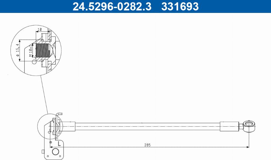 ATE 24.5296-0282.3 - Bremžu šļūtene ps1.lv