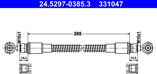 ATE 24.5297-0385.3 - Bremžu šļūtene ps1.lv