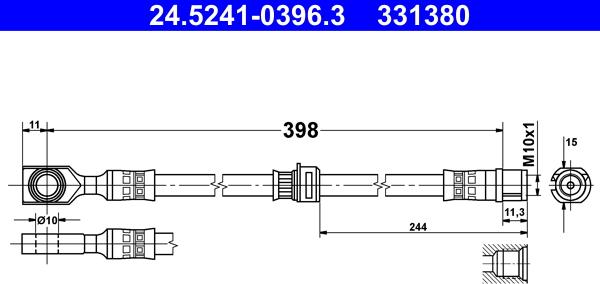 ATE 24.5241-0396.3 - Bremžu šļūtene ps1.lv