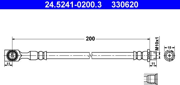 ATE 24.5241-0200.3 - Bremžu šļūtene ps1.lv