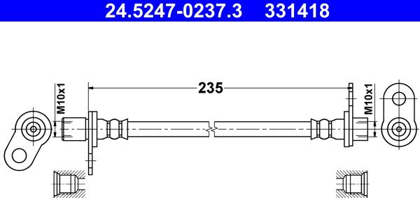 ATE 24.5247-0237.3 - Bremžu šļūtene ps1.lv