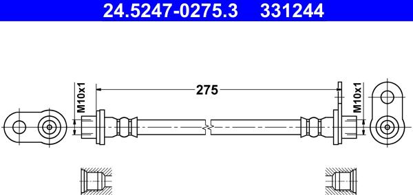 ATE 24.5247-0275.3 - Bremžu šļūtene ps1.lv