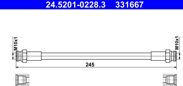 ATE 24.5201-0228.3 - Bremžu šļūtene ps1.lv