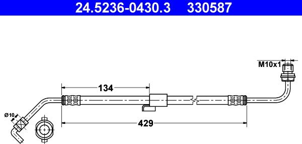 ATE 24.5236-0430.3 - Bremžu šļūtene ps1.lv