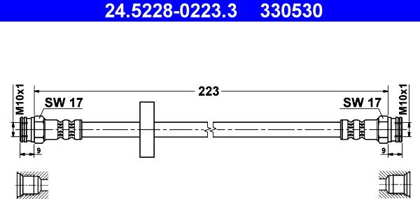 ATE 24.5228-0223.3 - Bremžu šļūtene ps1.lv