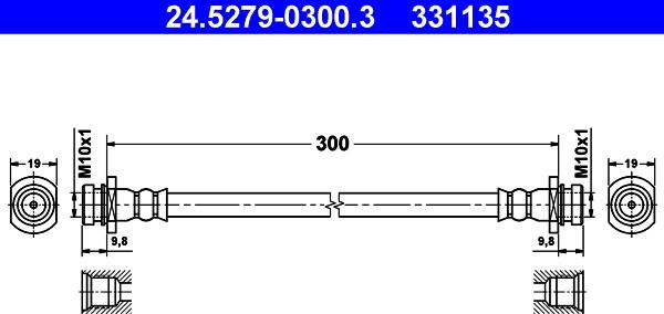 ATE 24.5279-0300.3 - Bremžu šļūtene ps1.lv