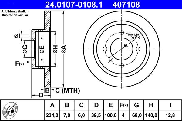 ATE 24.0107-0108.1 - Bremžu diski ps1.lv