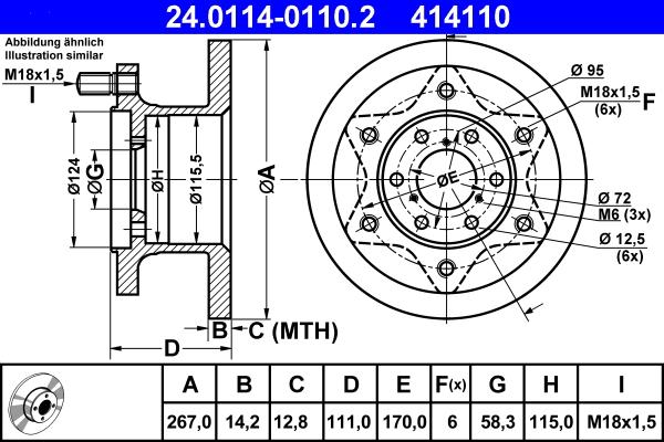 ATE 24.0114-0110.2 - Bremžu diski ps1.lv