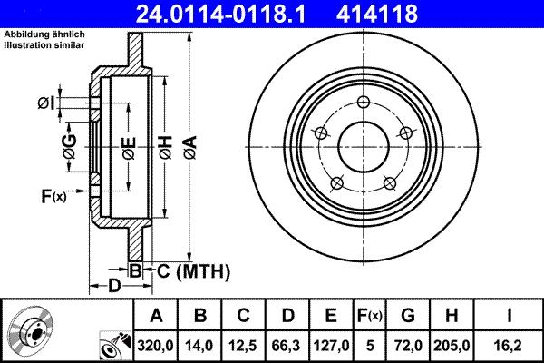 ATE 24.0114-0118.1 - Bremžu diski ps1.lv