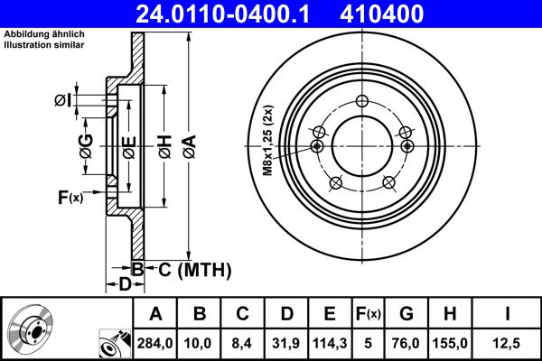 ATE 24.0110-0400.1 - Bremžu diski ps1.lv