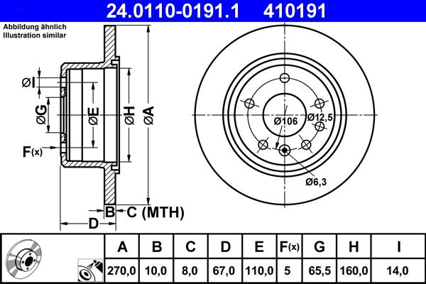 ATE 24.0110-0191.1 - Bremžu diski ps1.lv