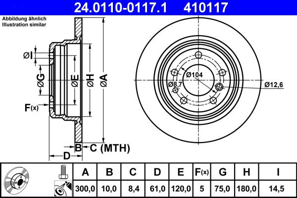 ATE 24.0110-0117.1 - Bremžu diski ps1.lv