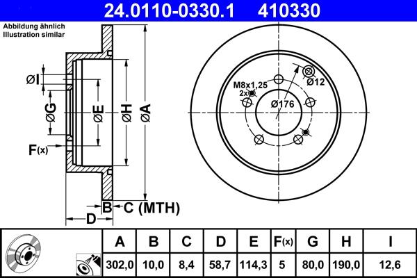 ATE 24.0110-0330.1 - Bremžu diski ps1.lv