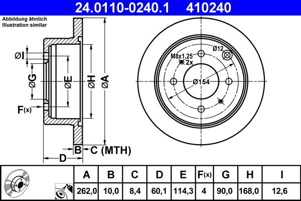 ATE 24.0110-0240.1 - Bremžu diski ps1.lv