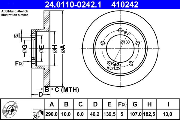 ATE 24.0110-0242.1 - Bremžu diski ps1.lv