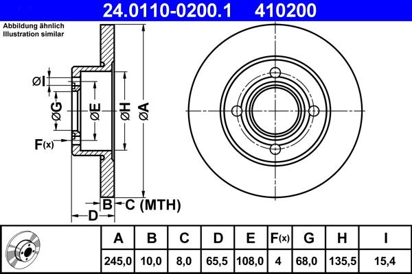 ATE 24.0110-0200.1 - Bremžu diski ps1.lv