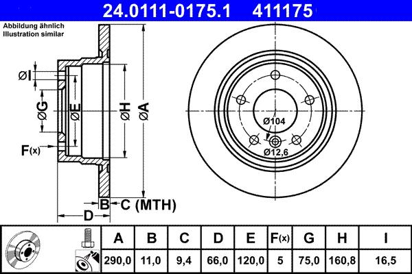 ATE 24.0111-0175.1 - Bremžu diski ps1.lv