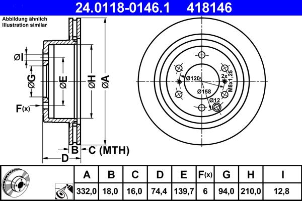 ATE 24.0118-0146.1 - Bremžu diski ps1.lv