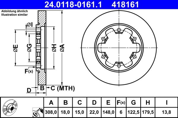 ATE 24.0118-0161.1 - Bremžu diski ps1.lv