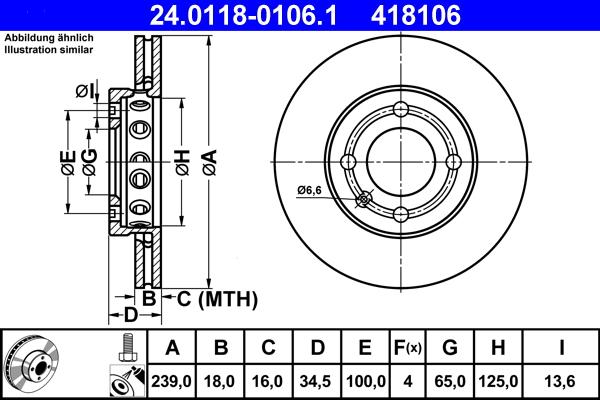 ATE 24.0118-0106.1 - Bremžu diski ps1.lv