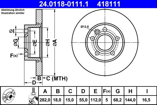 ATE 24.0118-0111.1 - Bremžu diski ps1.lv