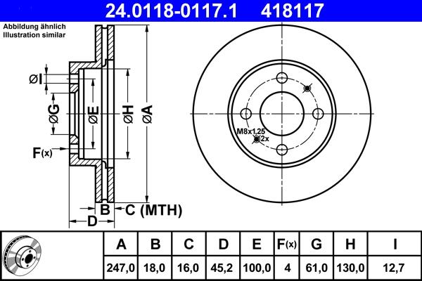 ATE 24.0118-0117.1 - Bremžu diski ps1.lv