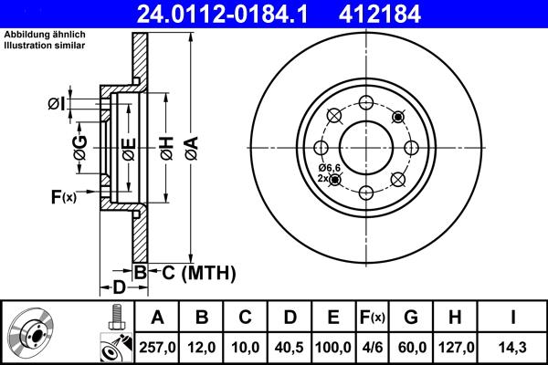 ATE 24.0112-0184.1 - Bremžu diski ps1.lv