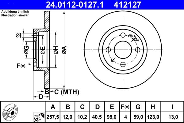 ATE 24.0112-0127.1 - Bremžu diski ps1.lv