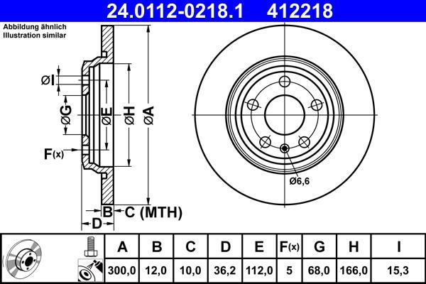 ATE 24.0112-0218.1 - Bremžu diski ps1.lv