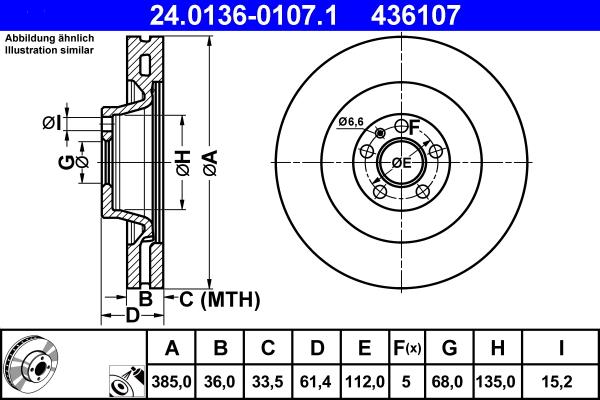 ATE 24.0136-0107.1 - Bremžu diski ps1.lv