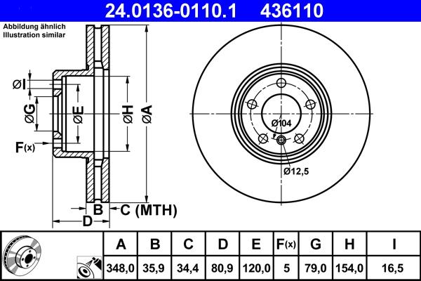 ATE 24.0136-0110.1 - Bremžu diski ps1.lv