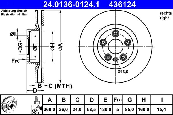 ATE 24.0136-0124.1 - Bremžu diski ps1.lv